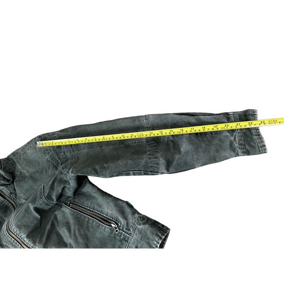 Kuhl Patina Dye Green Distressed Mens Small Canvas Full Zip Lined Jacket - Picture 7 of 8